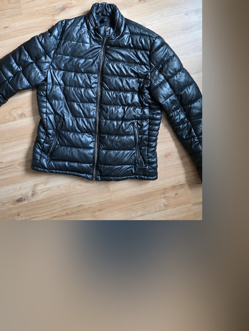 MINT Express Men's Black Down Feather Quilted Puffer Jacket Size Large Full Zip